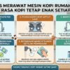 Tips Merawat Mesin Kopi Rumahan Agar Rasa Kopi Tetap Enak Setiap Hari
